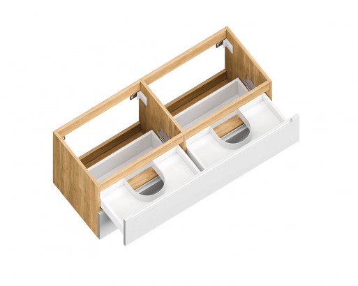 ДИОН. КРАШЕНАЯ МДФ RAL 9003 (МАТОВЫЙ) / ЛДСП ДУБ МЕДОВЫЙ