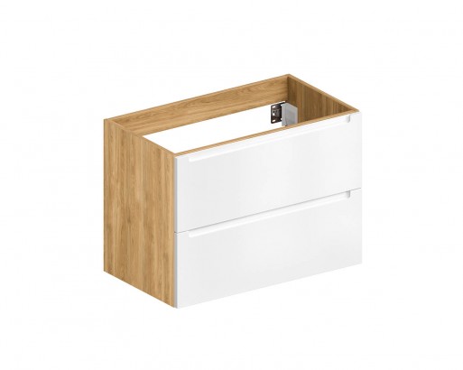 ДИОН. КРАШЕНАЯ МДФ RAL 9003 (ГЛЯНЕЦ) / ЛДСП ДУБ МЕДОВЫЙ