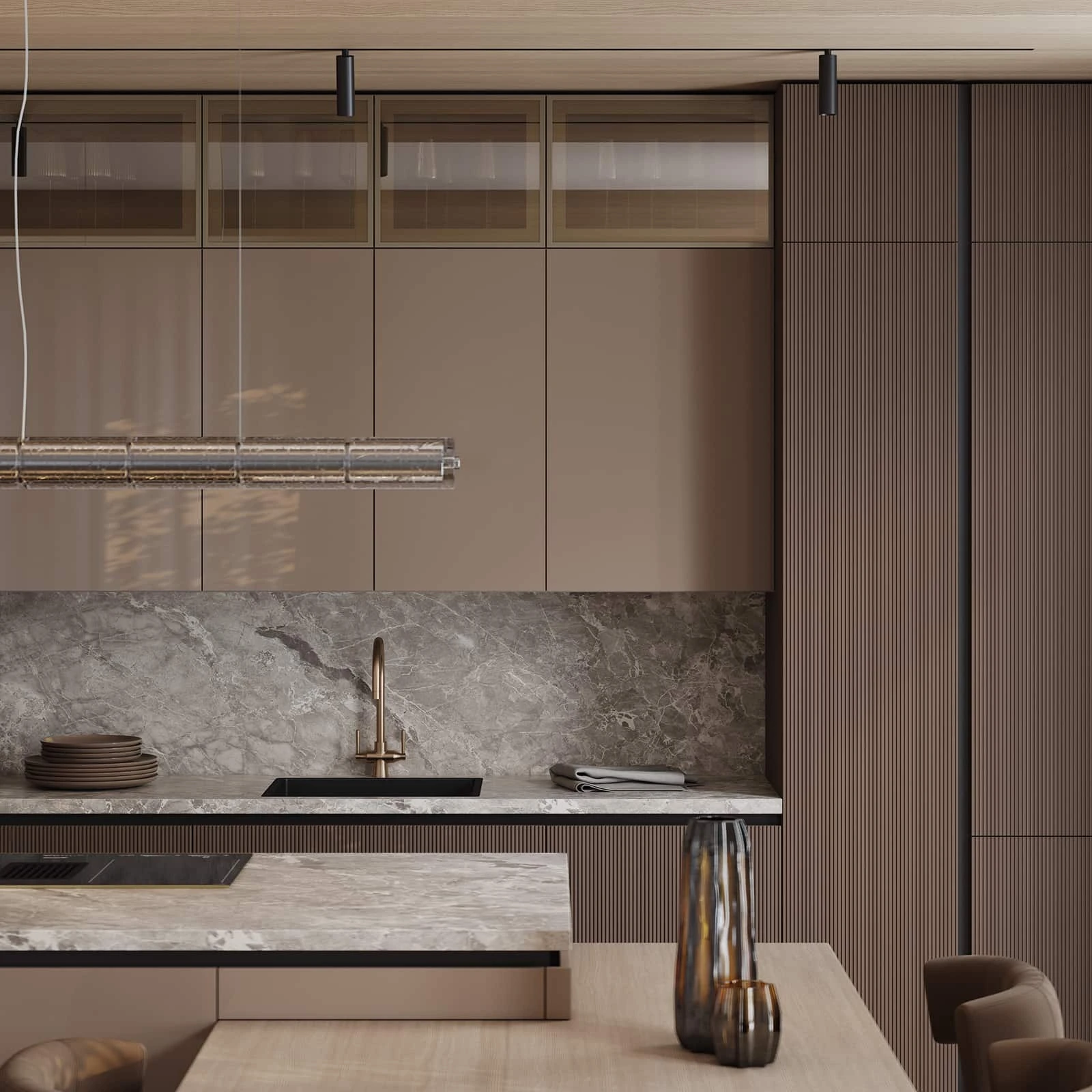 Кухня АЛЬМОНД (КРАШЕНАЯ МДФ (ЭМАЛЬ))