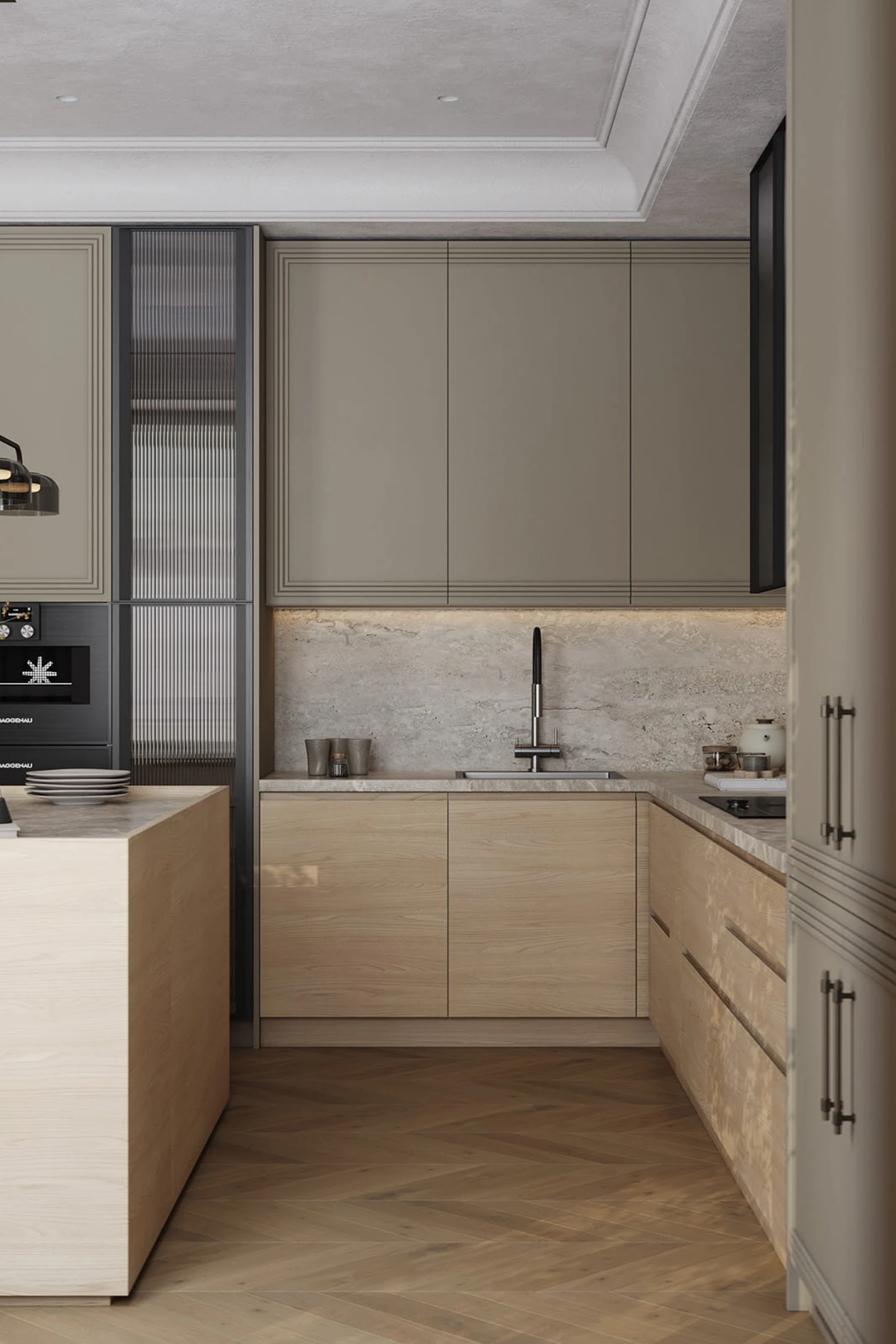 Кухня ЛАУРА (КРАШЕНАЯ МДФ (ЭМАЛЬ))