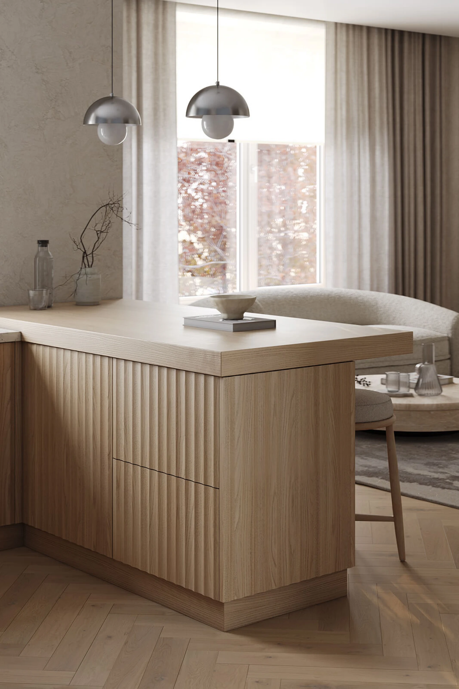 Кухня ПУРА (КРАШЕНАЯ МДФ (ЭМАЛЬ))