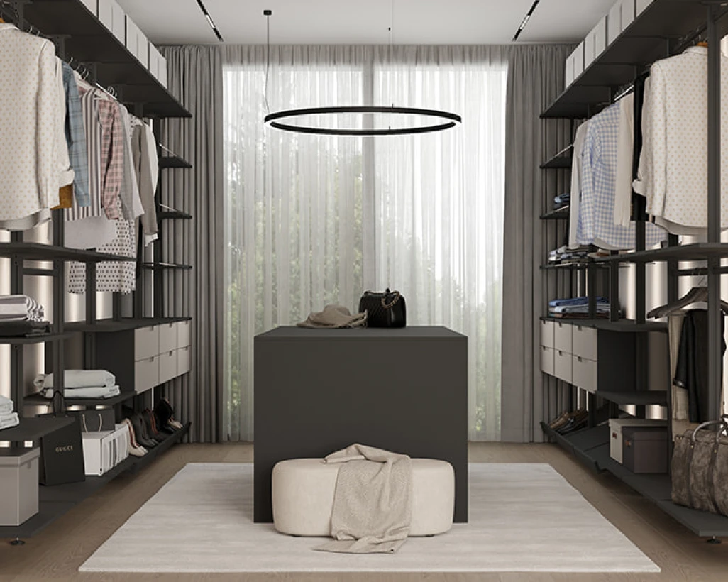 Стелажные гардеробные системы