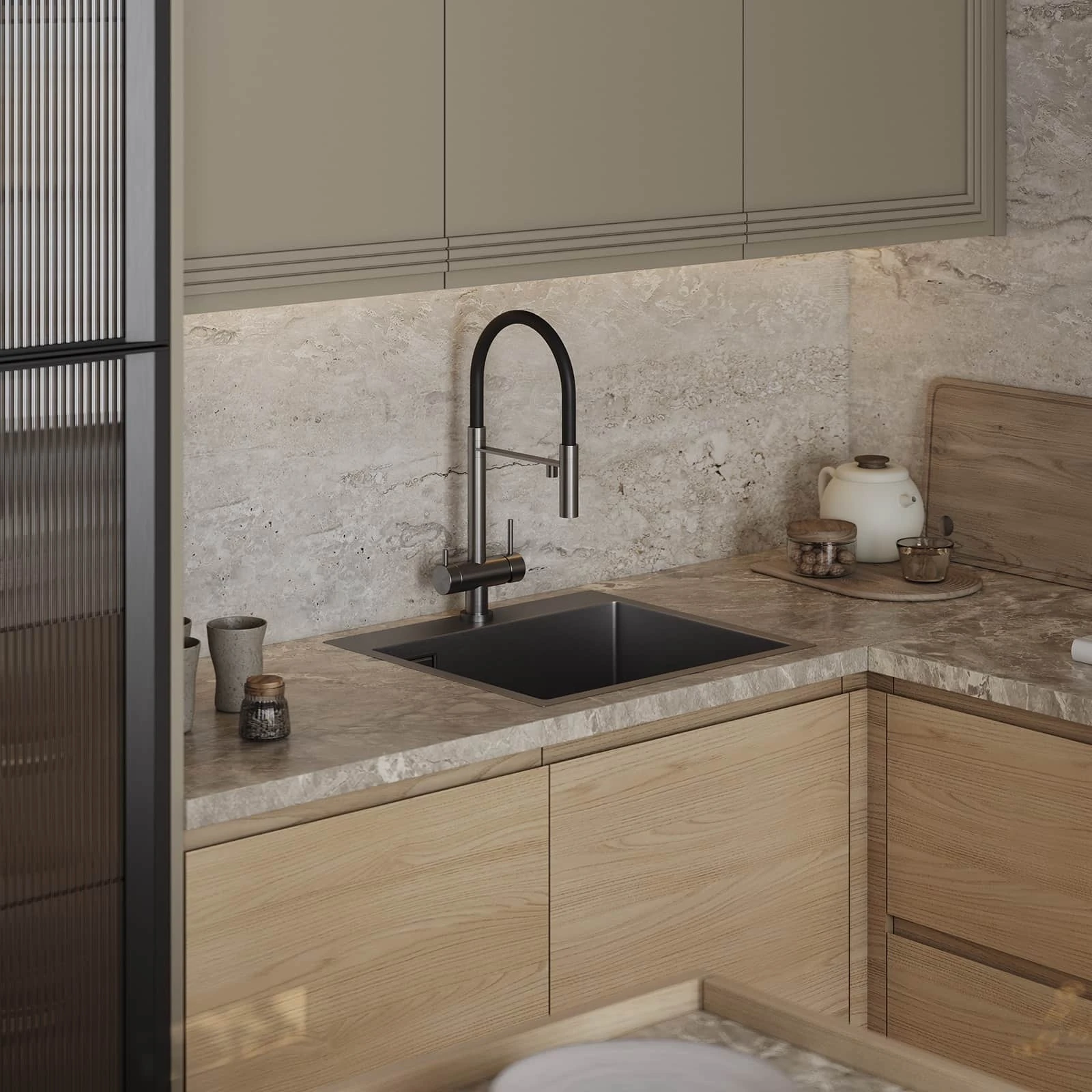 Кухня ЛАУРА (КРАШЕНАЯ МДФ (ЭМАЛЬ))