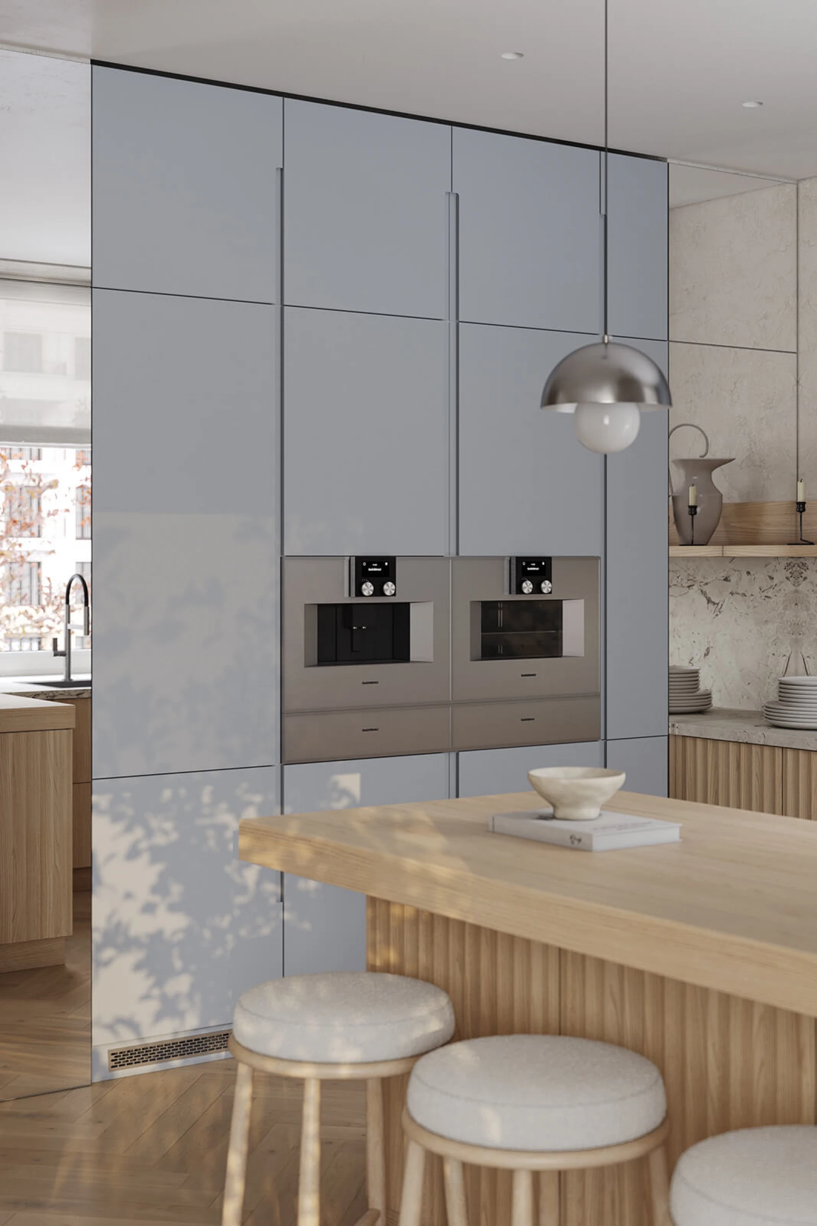 Кухня ПУРА (КРАШЕНАЯ МДФ (ЭМАЛЬ))