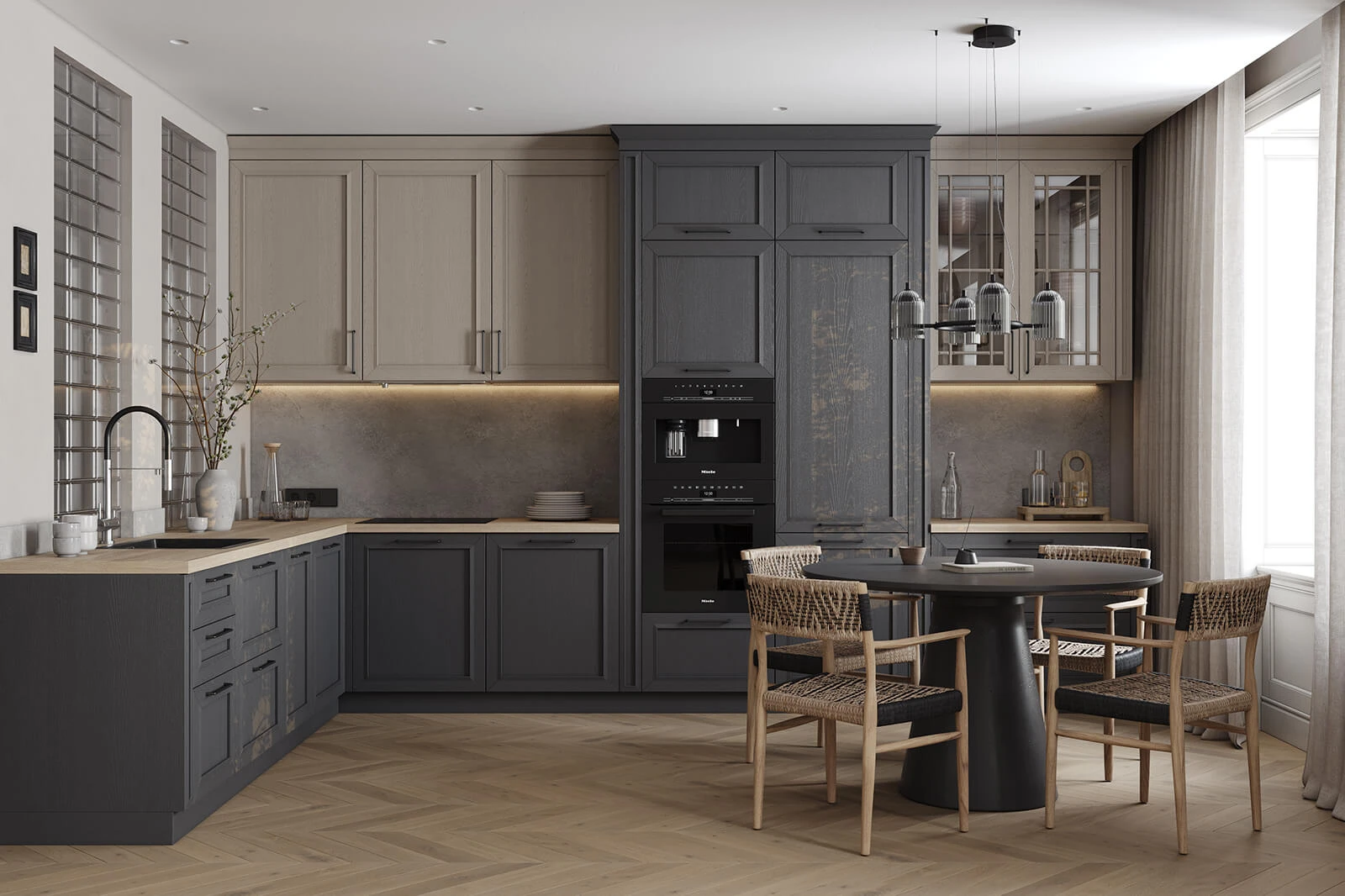 Кухня ТОСКАНА '25 (НАТУРАЛЬНОЕ ДЕРЕВО)