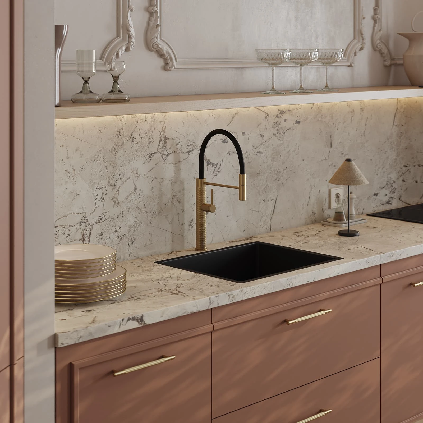 Кухня ОПЕРА (КРАШЕНАЯ МДФ (ЭМАЛЬ))