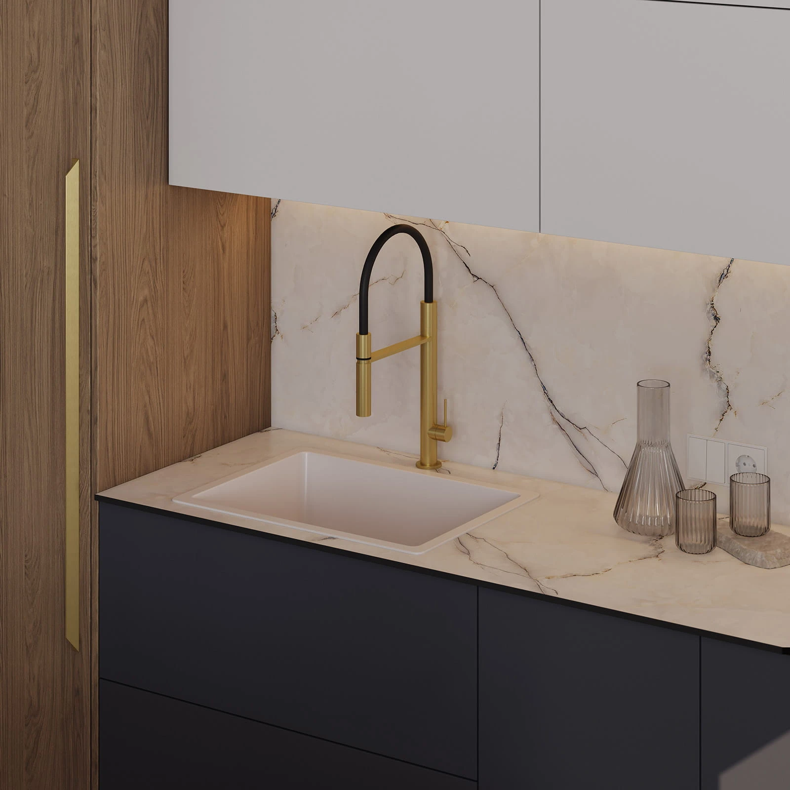 Кухня КАСЕЛЛА (ДЕКОРАТИВНЫЕ ПАНЕЛИ ТИМБЕР)