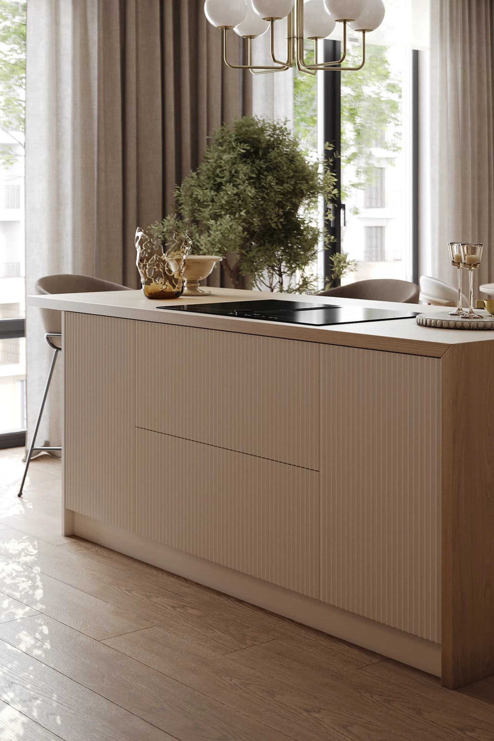 Кухня МАРИ '25 (КРАШЕНАЯ МДФ (ЭМАЛЬ))