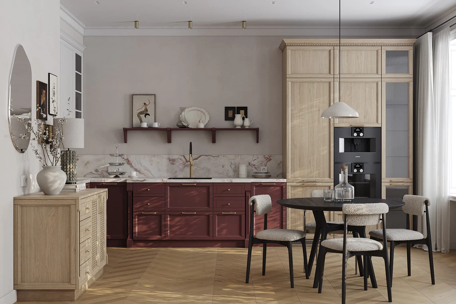 Кухня ОРЛЕАН '25 (НАТУРАЛЬНОЕ ДЕРЕВО)