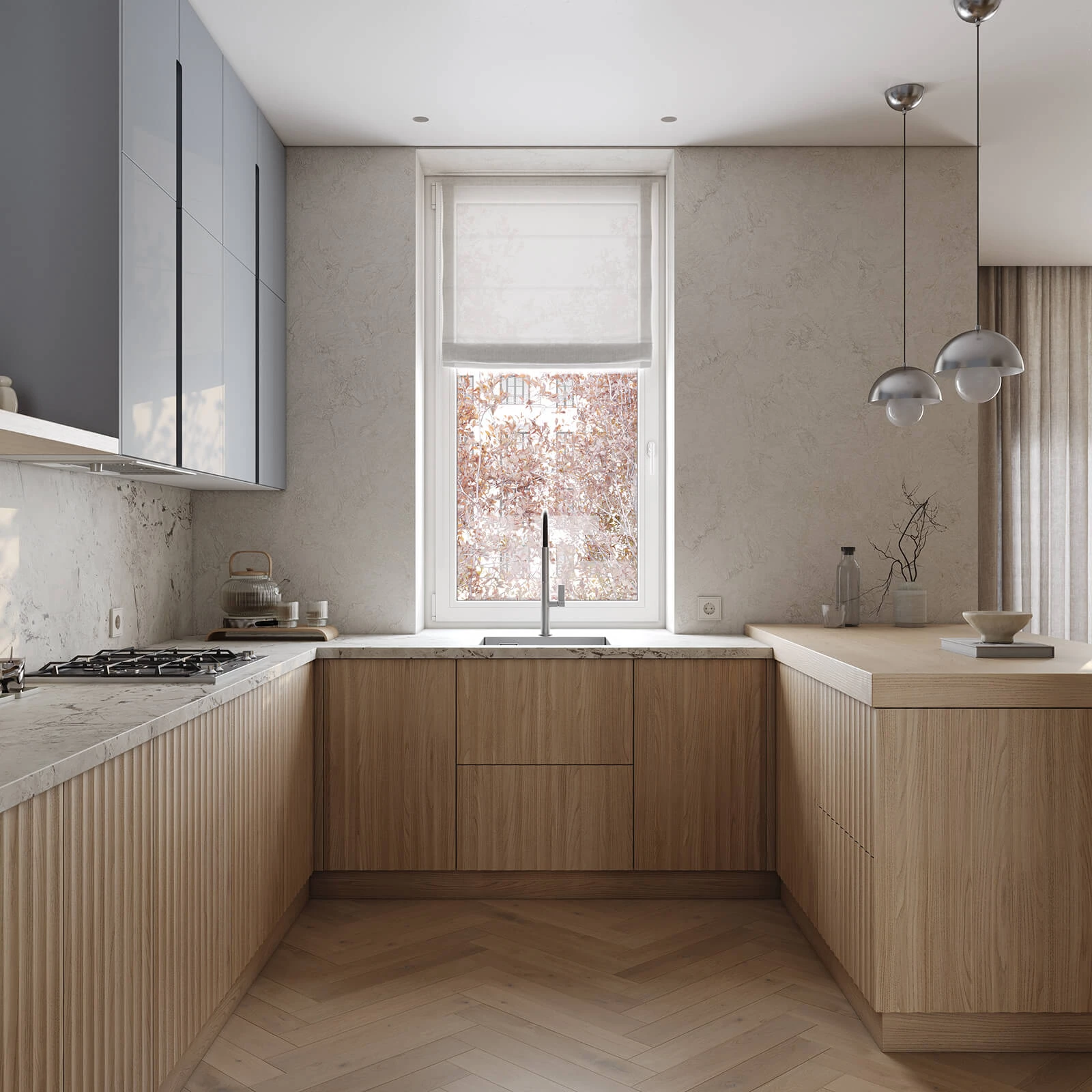 Кухня ПУРА (КРАШЕНАЯ МДФ (ЭМАЛЬ))