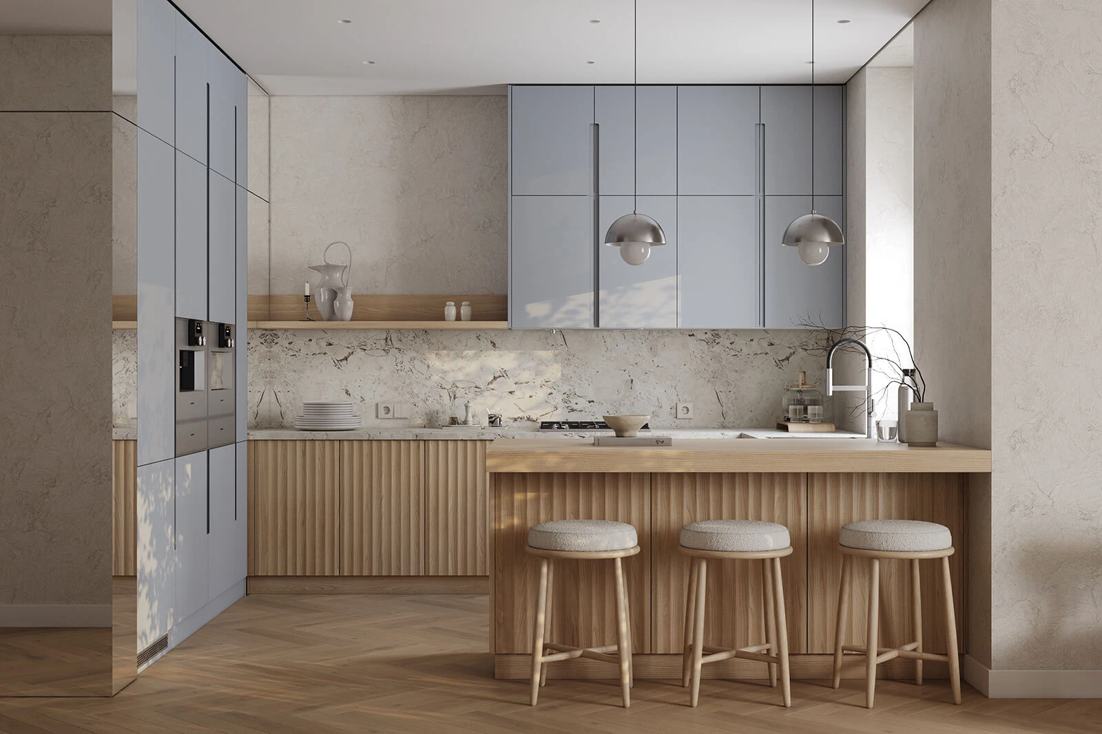 Кухня ПУРА (КРАШЕНАЯ МДФ (ЭМАЛЬ))