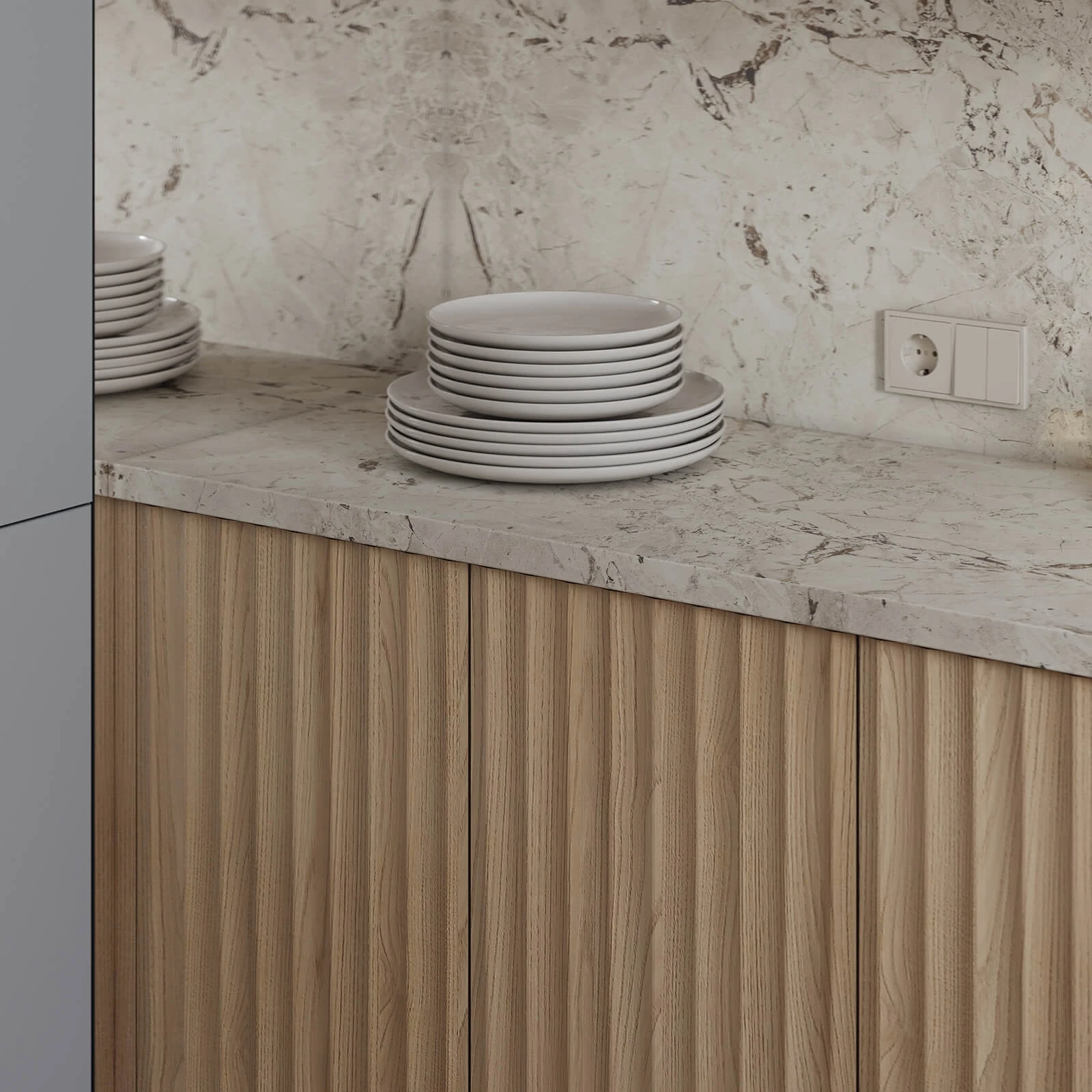 Кухня ПУРА (КРАШЕНАЯ МДФ (ЭМАЛЬ))