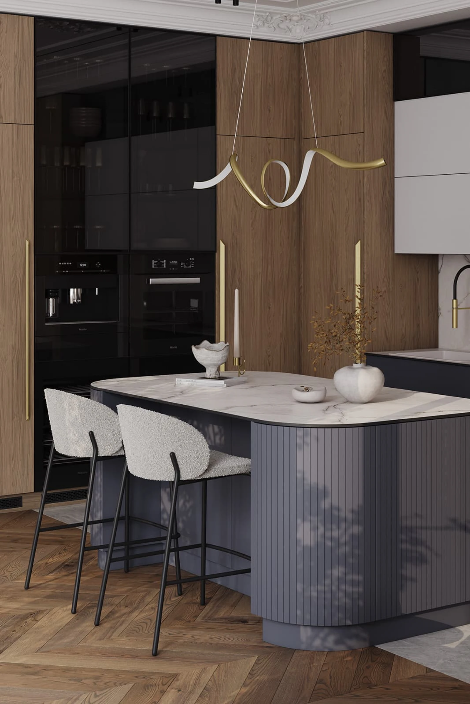 Кухня КАСЕЛЛА (ДЕКОРАТИВНЫЕ ПАНЕЛИ ТИМБЕР)