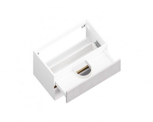 ЛИРА. МДФ/АКРИЛ ТАЛЬК (ГЛЯНЕЦ) / ЛДСП БЕЛЫЙ ПРЕМИУМ