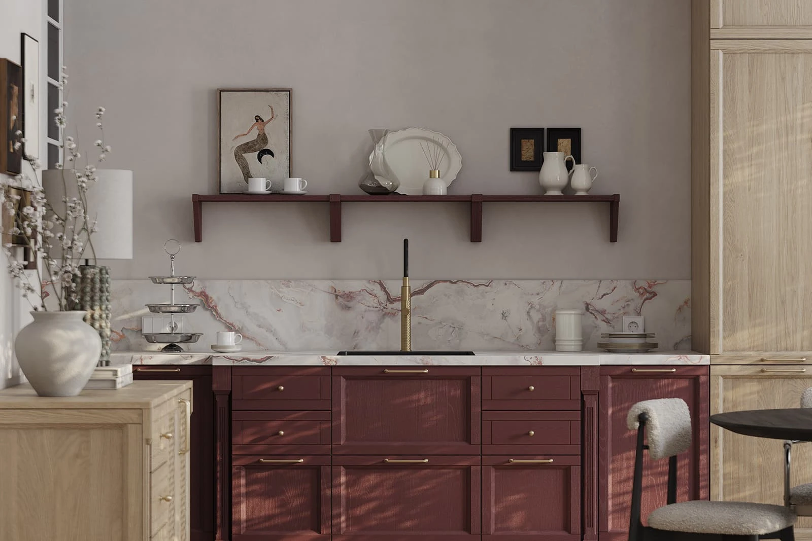 Кухня ОРЛЕАН '25 (НАТУРАЛЬНОЕ ДЕРЕВО)