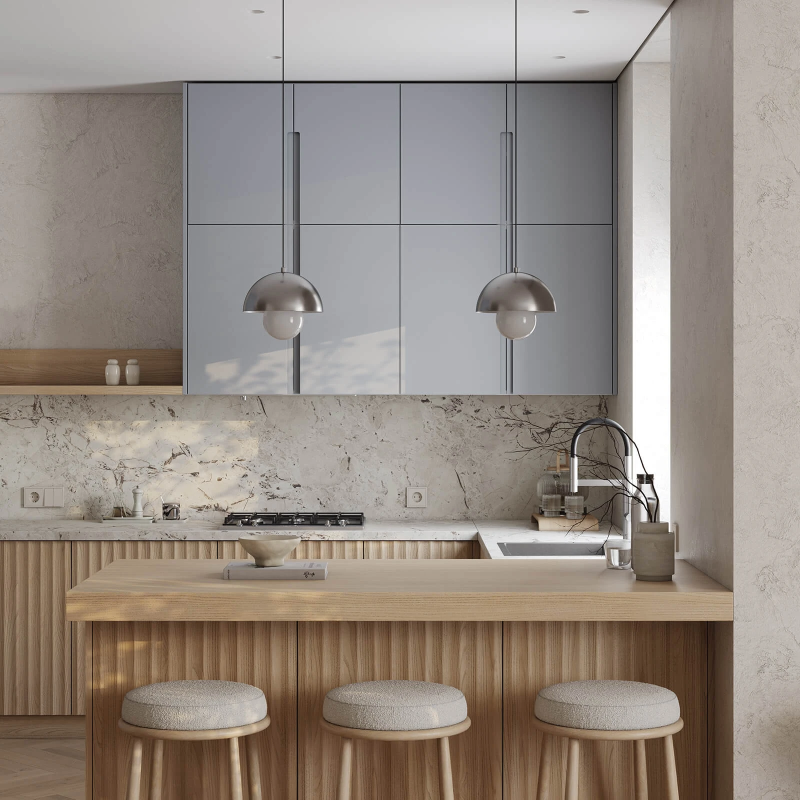 Кухня ПУРА (КРАШЕНАЯ МДФ (ЭМАЛЬ))