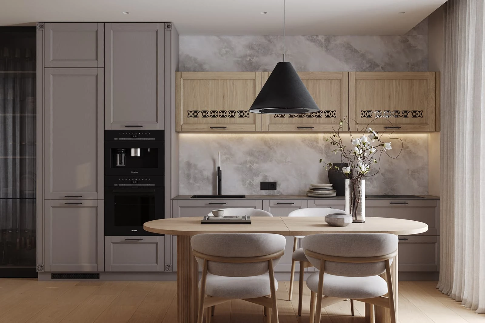 Кухня ПЬЕМОНТ '25 (НАТУРАЛЬНОЕ ДЕРЕВО)