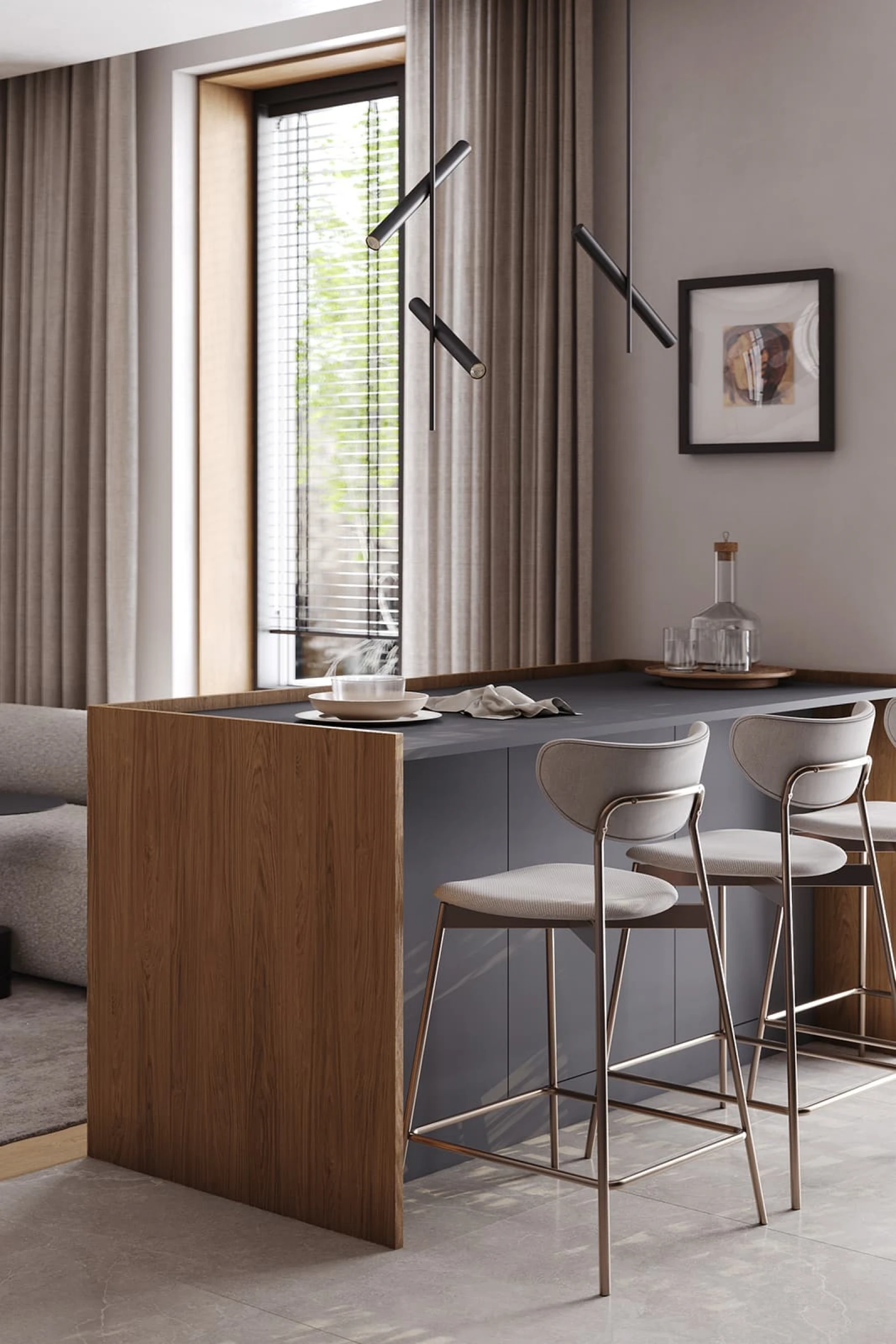 Кухня ФЕНИКС (ДЕКОРАТИВНЫЕ ПАНЕЛИ ТИМБЕР)