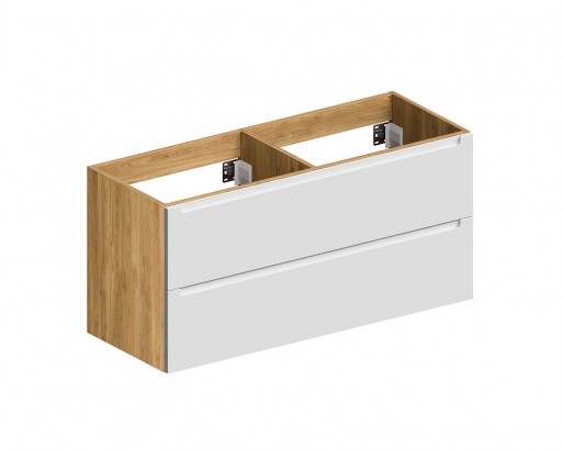 ДИОН. КРАШЕНАЯ МДФ RAL 9003 (МАТОВЫЙ) / ЛДСП ДУБ МЕДОВЫЙ