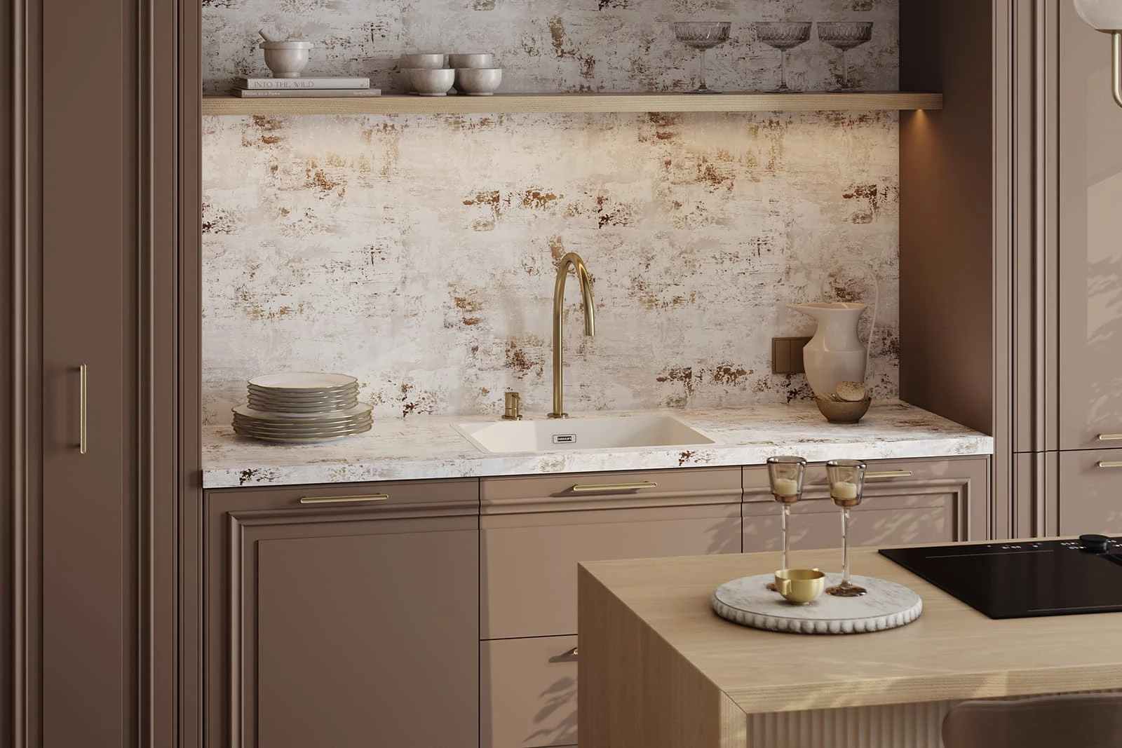 Кухня МАРИ '25 (КРАШЕНАЯ МДФ (ЭМАЛЬ))