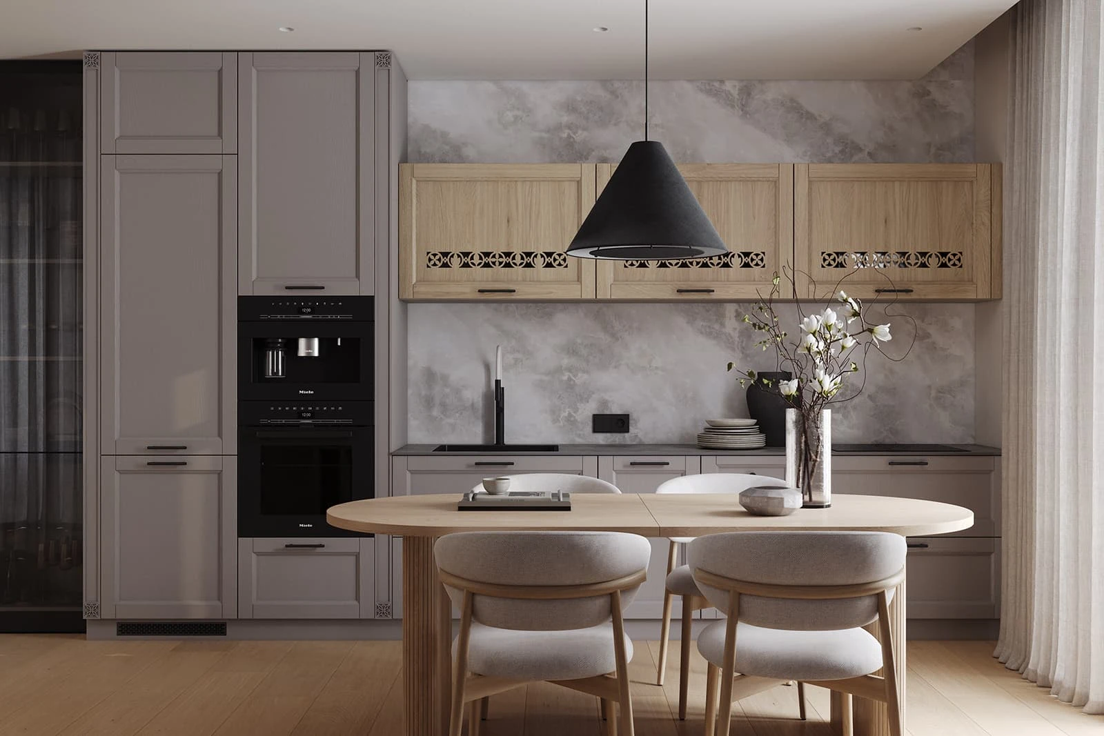 Кухня ПЬЕМОНТ '25 (НАТУРАЛЬНОЕ ДЕРЕВО)